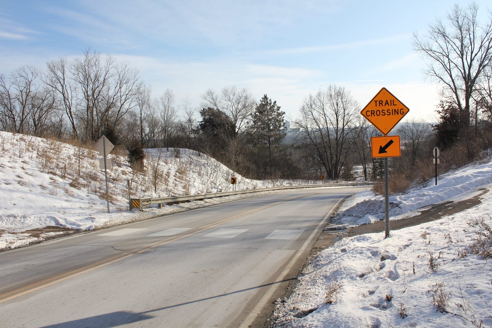 Looking north towards site of former bridge